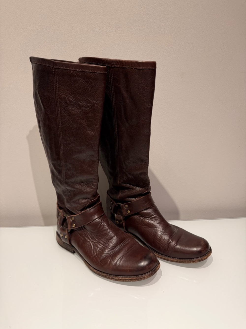 Frye Veronica Harness Tall Boots Size 8.5